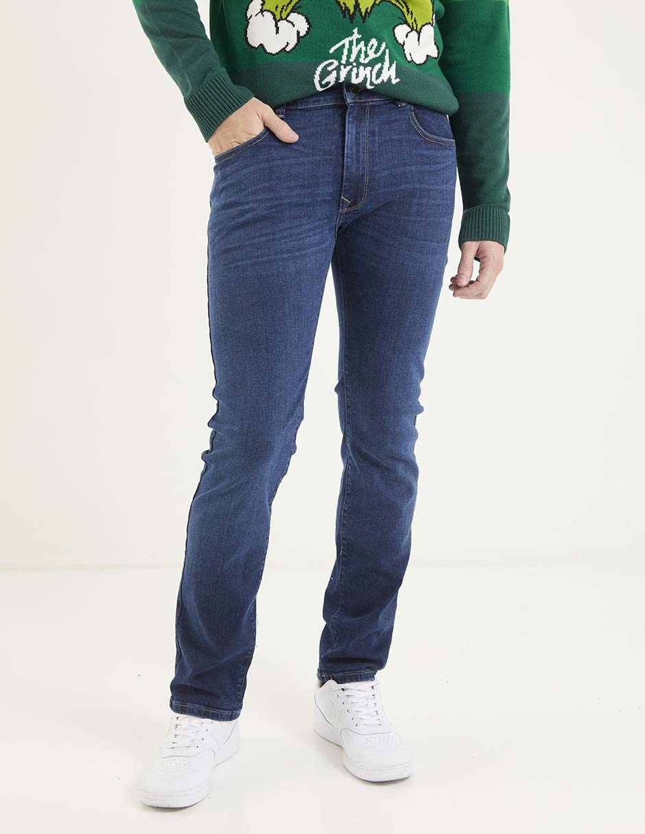 Jeans slim That's It deslavado para hombre