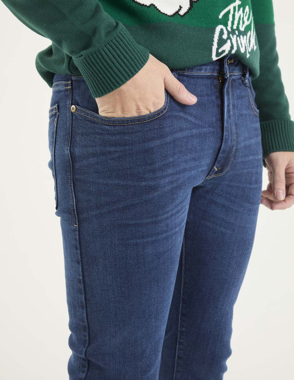 Jeans slim That's It deslavado para hombre