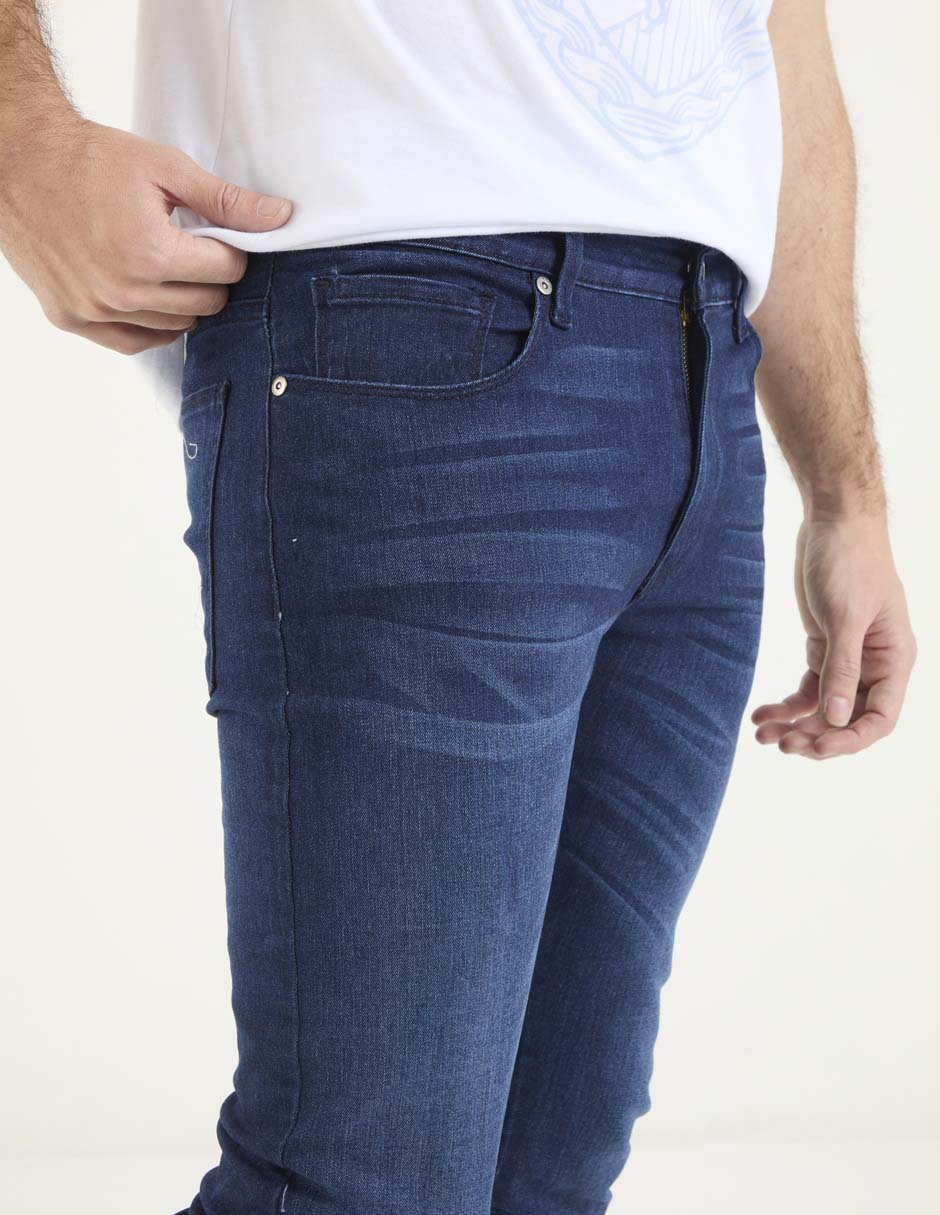 Jeans slim That's It deslavado para hombre