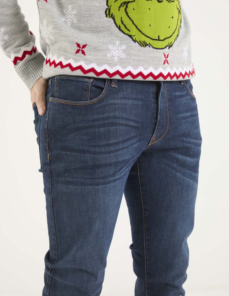 Jeans slim That's It deslavado para hombre