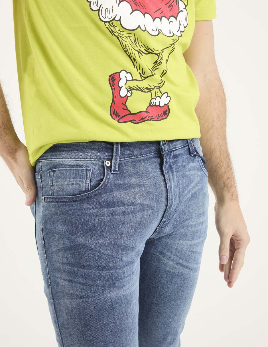 Jeans slim That's It deslavado para hombre