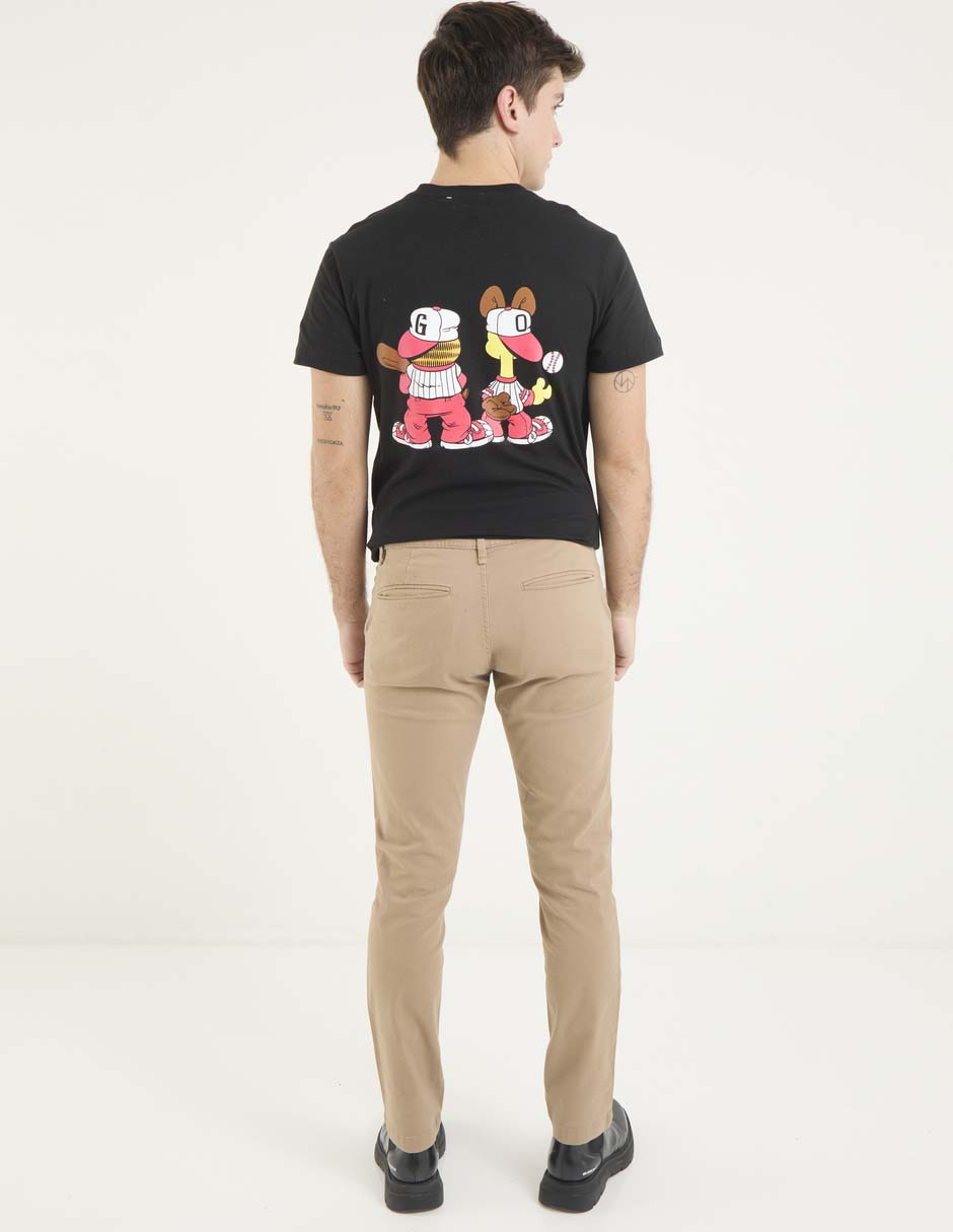 Pantalón casual chino slim de algodón para hombre 5