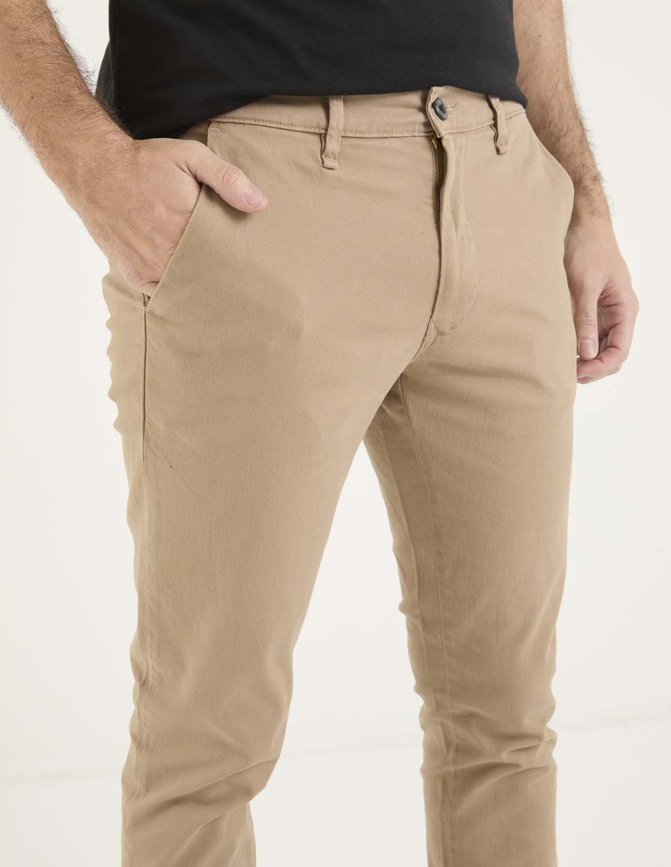 Pantalón casual chino slim de algodón para hombre 7