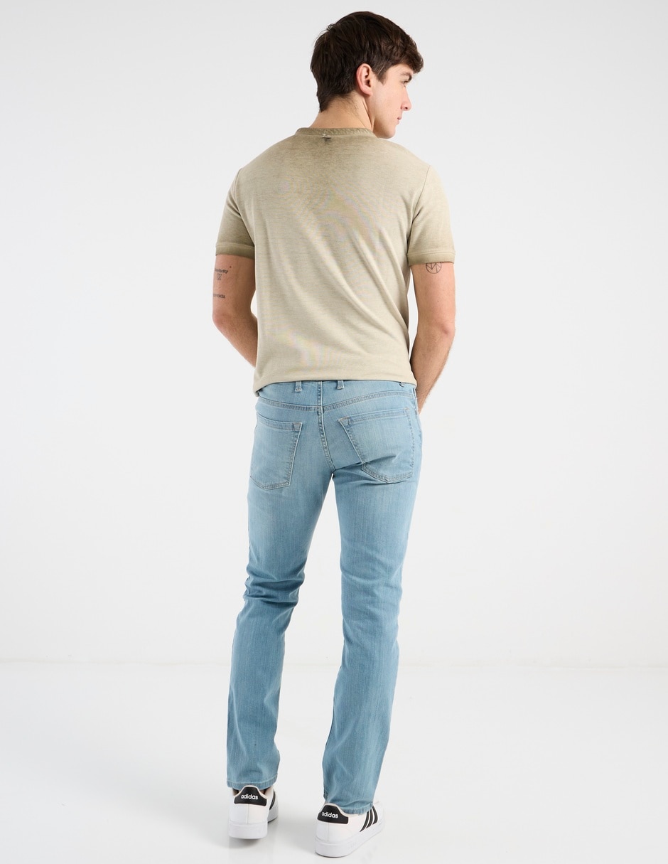 Jeans slim deslavado para hombre 5