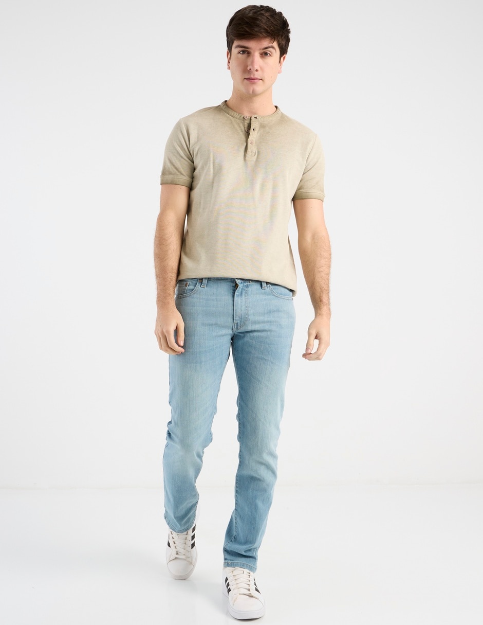 Jeans slim deslavado para hombre 6