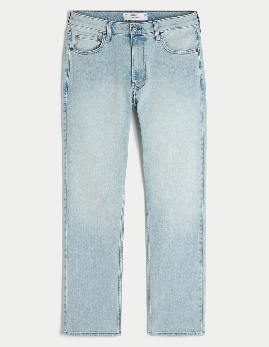 Jeans straight lavado claro para hombre Jeans straight lavado claro para hombre