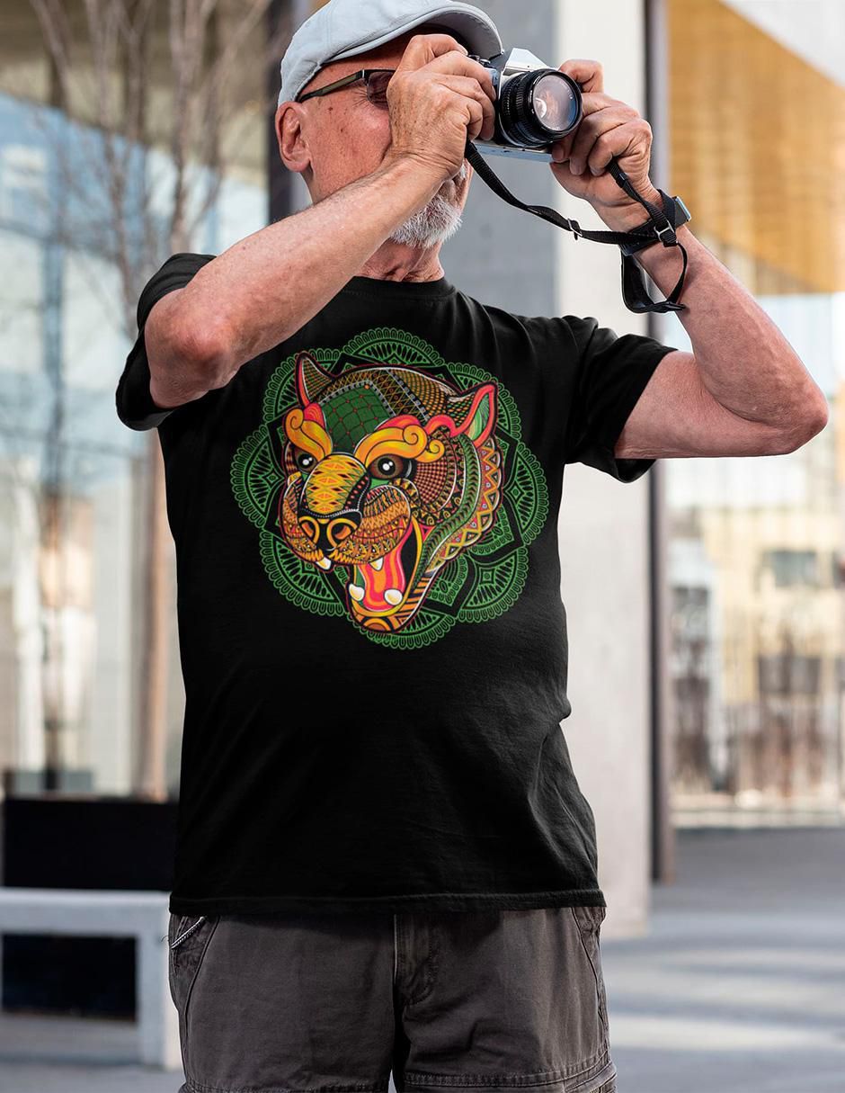 Playera jaguar zapoteco cuello redondo para hombre