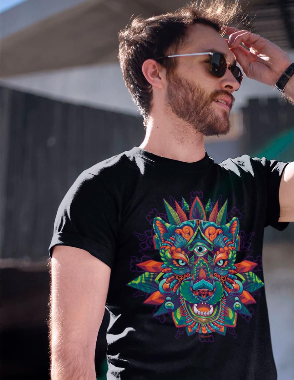 Playera ixbalanque cuello redondo para hombre