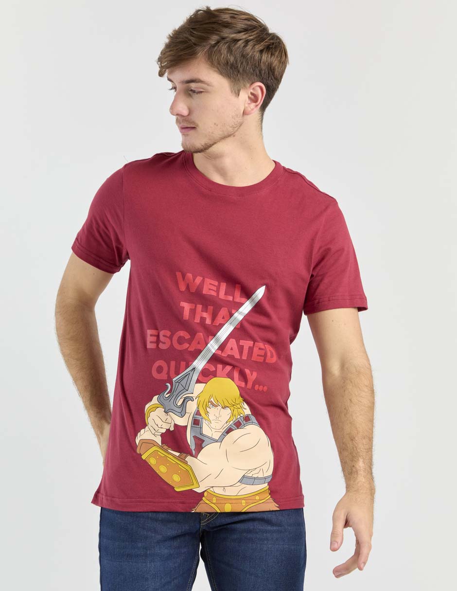 Playera Tee Bar he-man cuello redondo para hombre