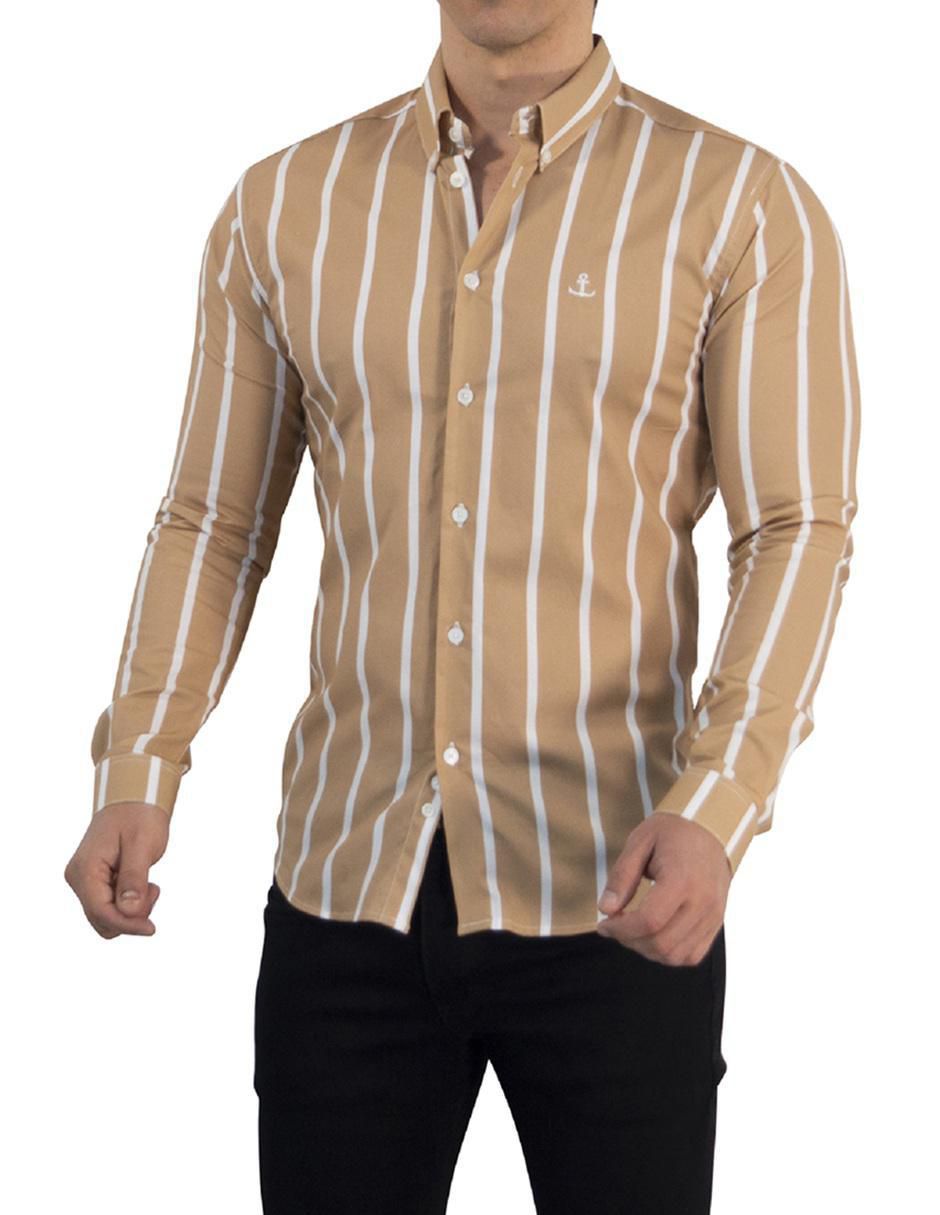 Camisa casual de algodón manga larga para hombre Camisa casual de algodón manga larga para hombre