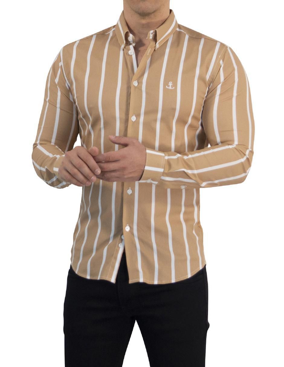 Camisa casual de algodón manga larga para hombre 5