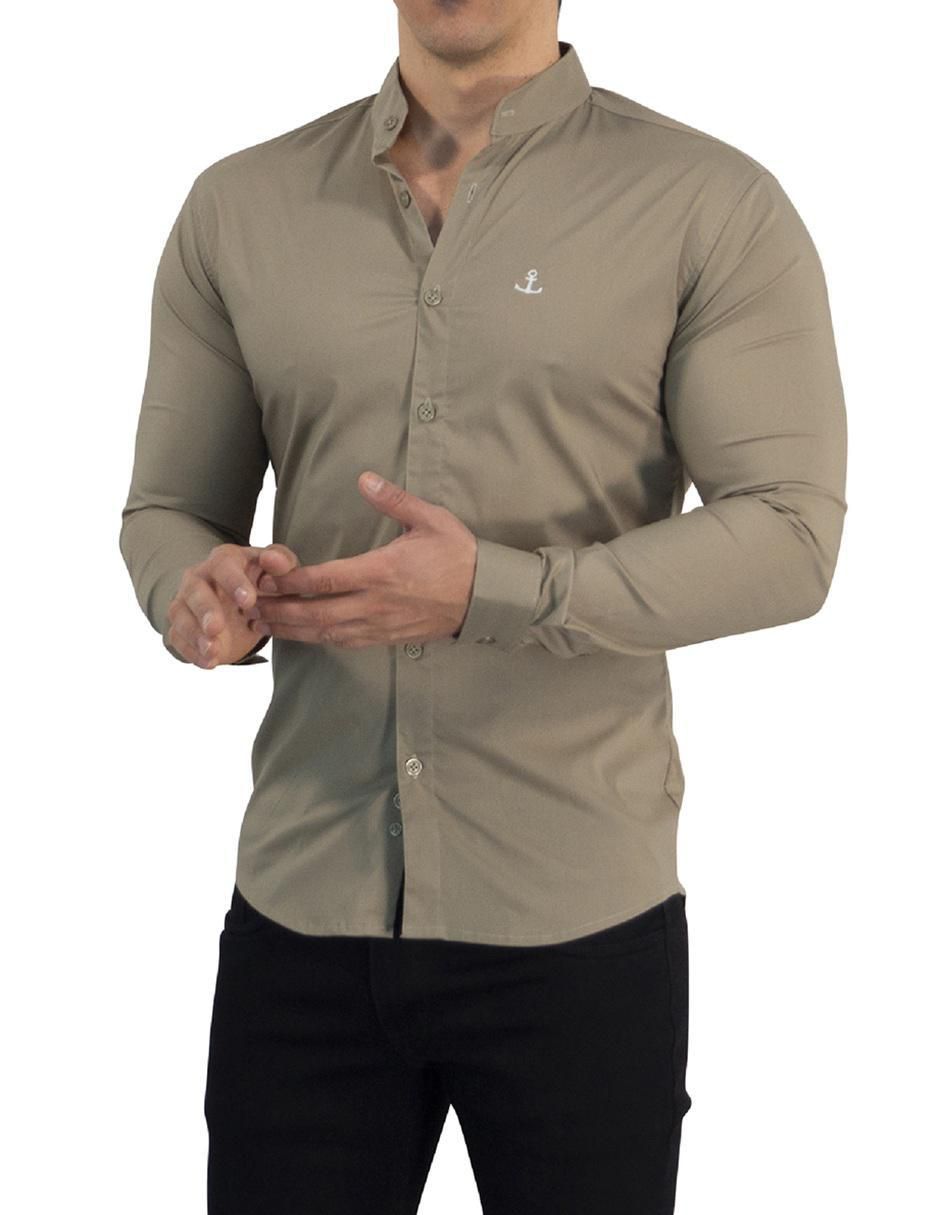 Camisa casual manga larga para hombre 7