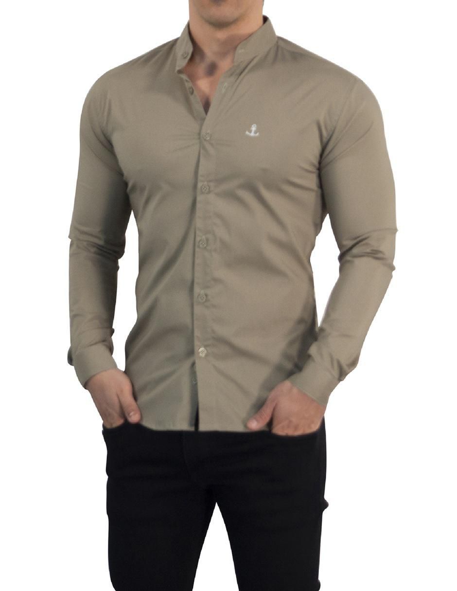 Camisa casual manga larga para hombre 5