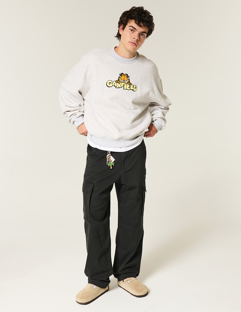 Pantalón cargo baggy de algodon para hombre 4