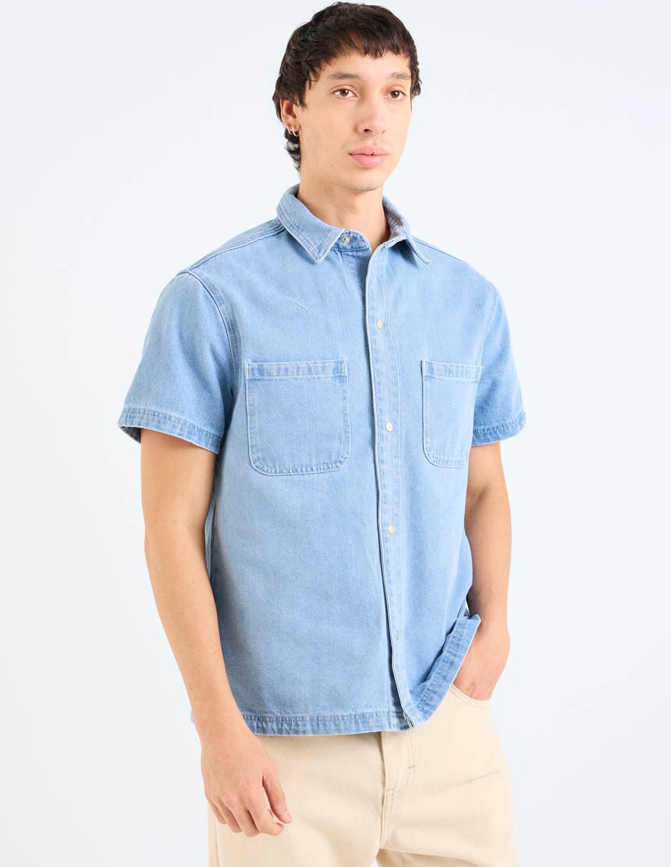 Camisa casual manga corta para hombre