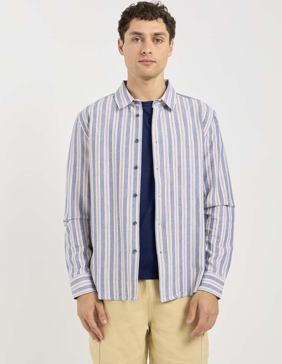 Sobrecamisa casual de algodón manga larga para hombre Sobrecamisa casual de algodón manga larga para hombre