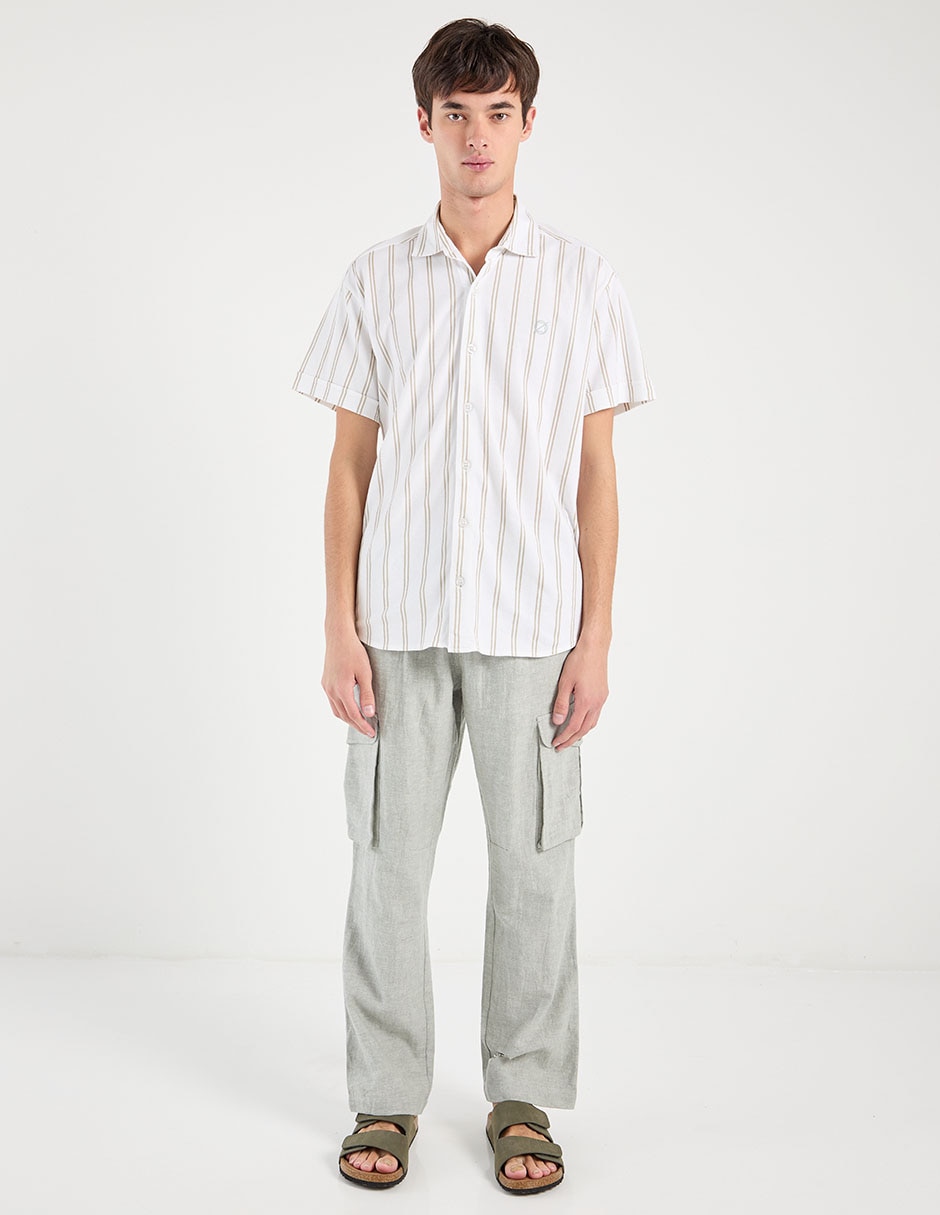 Camisa casual de algodón manga corta para hombre 2