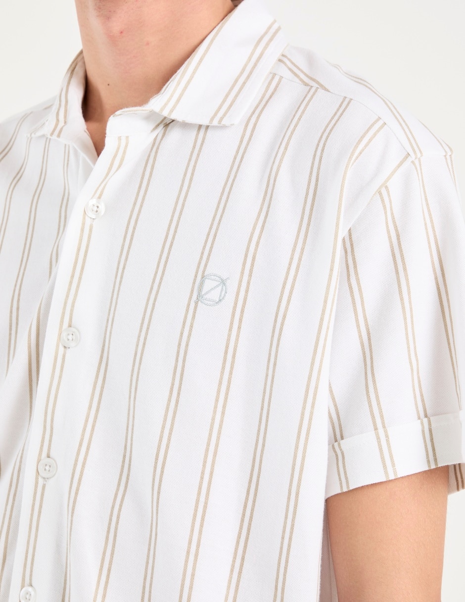 Camisa casual de algodón manga corta para hombre 5