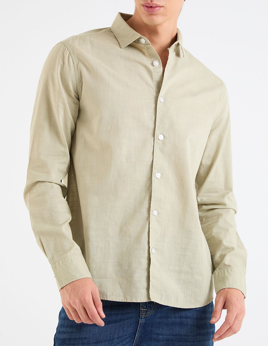 Camisa casual That's It de algodón manga larga para hombre