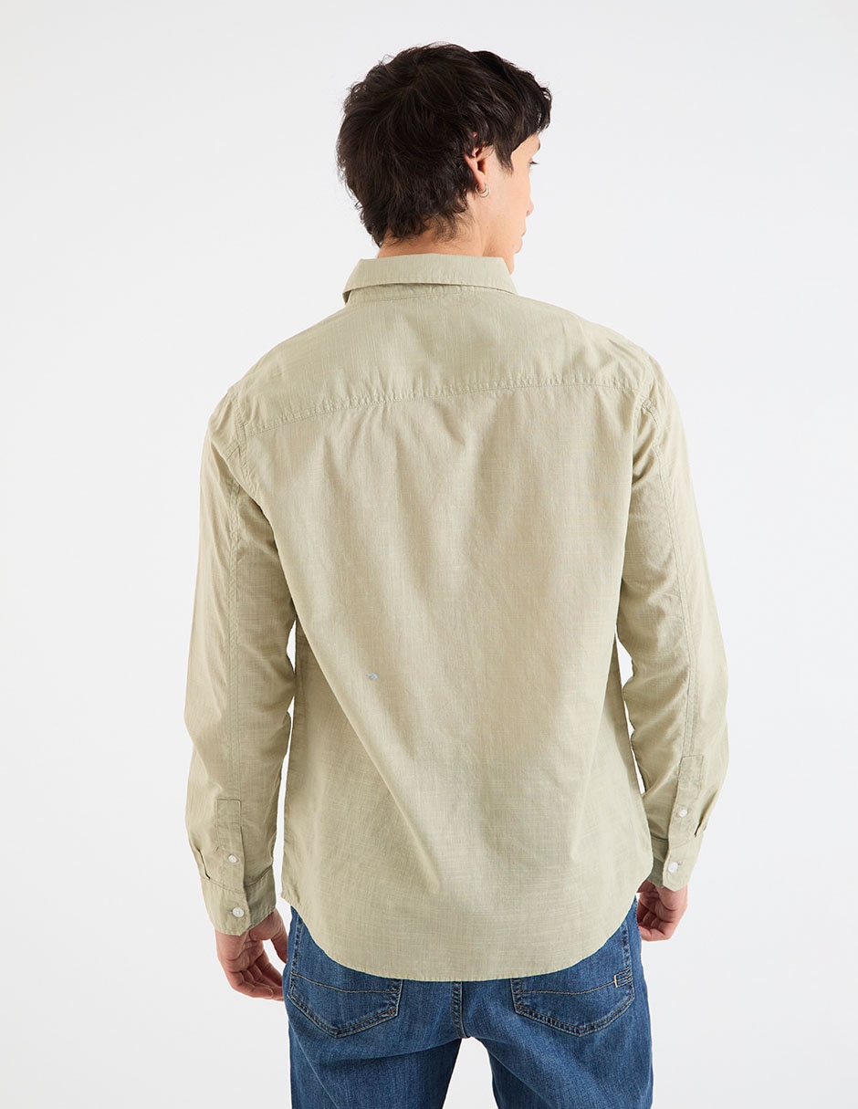 Camisa casual That's It de algodón manga larga para hombre