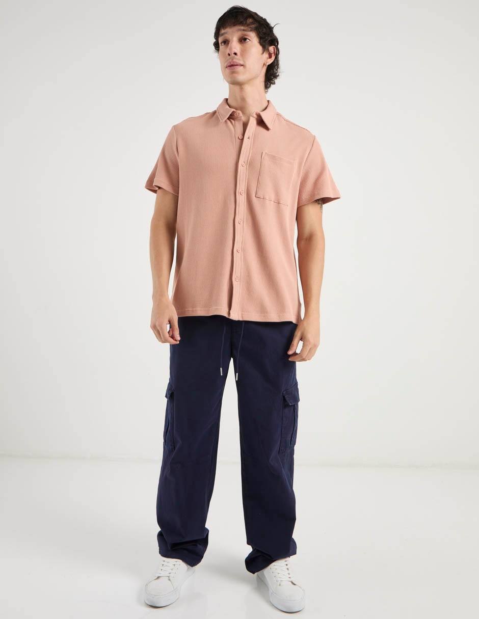 Camisa casual de algodón manga larga para hombre 4