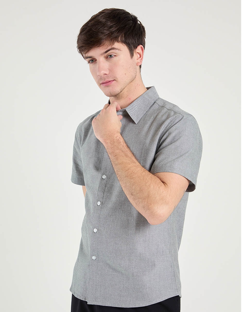 Camisa de algodón manga corta para hombre Camisa de algodón manga corta para hombre