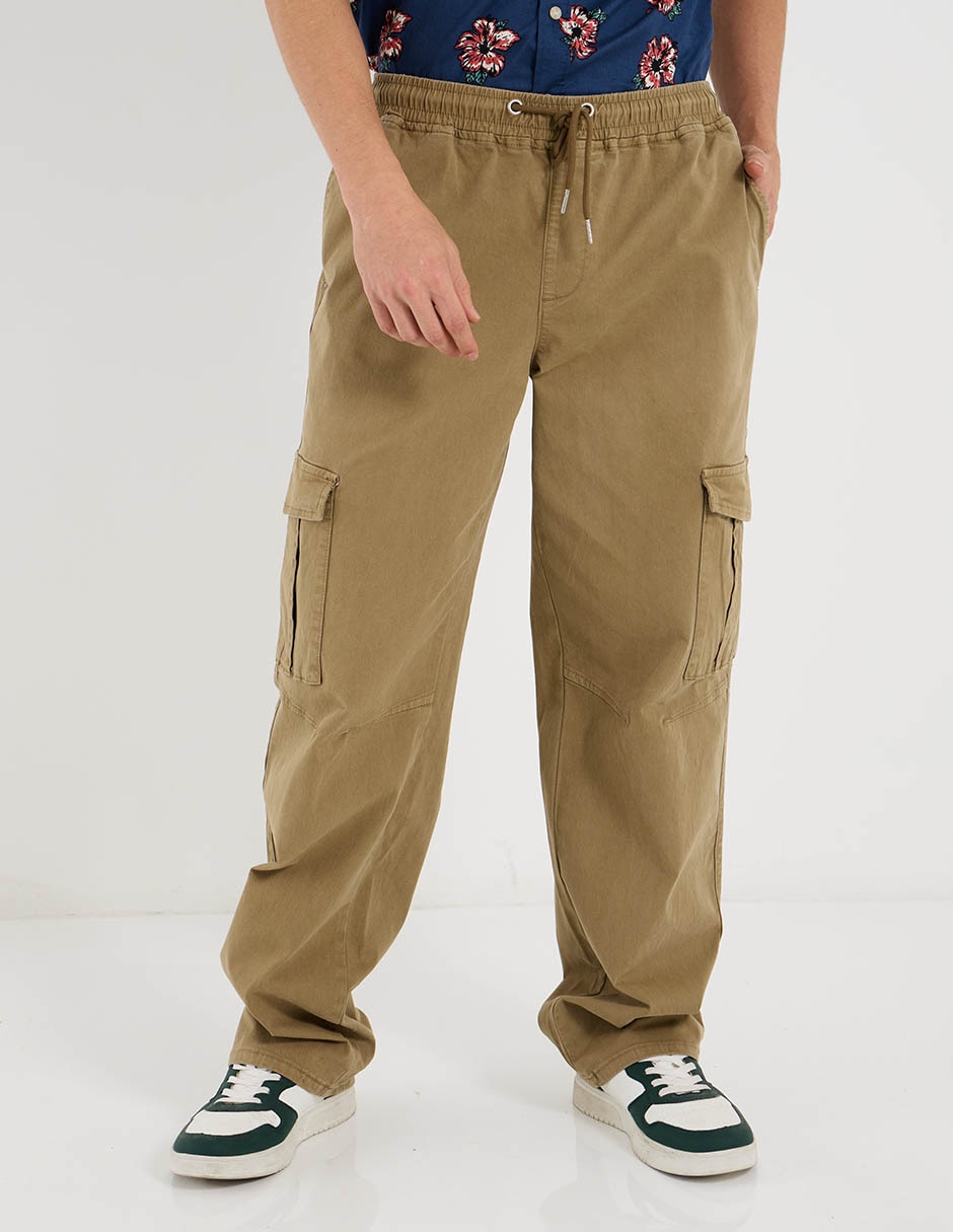 Pantalón casual cargo straight de algodón para hombre Pantalón casual cargo straight de algodón para hombre