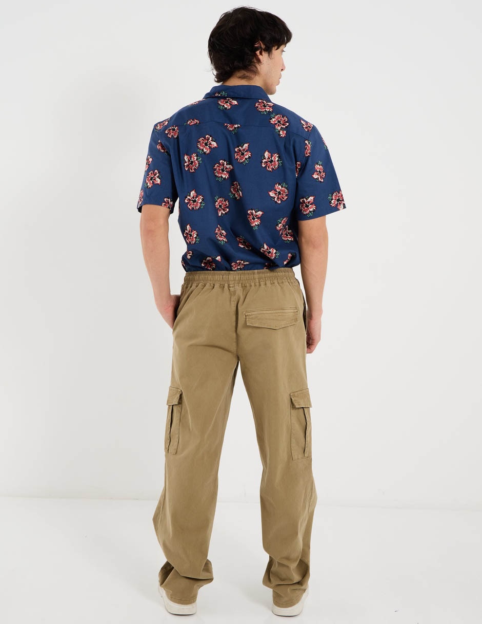 Pantalón casual cargo That's It straight de algodón para hombre