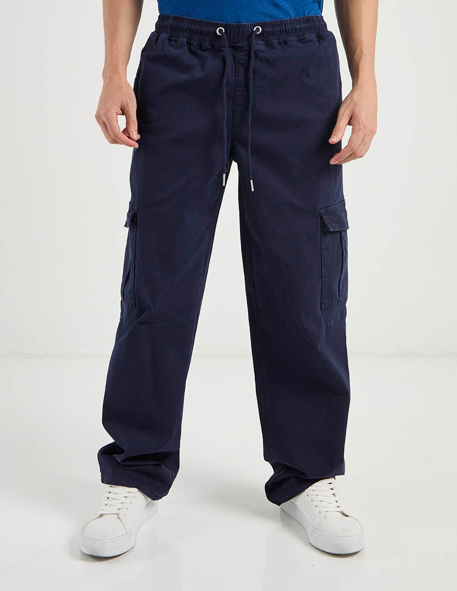 Pantalón casual cargo straight de algodón para hombre Pantalón casual cargo straight de algodón para hombre