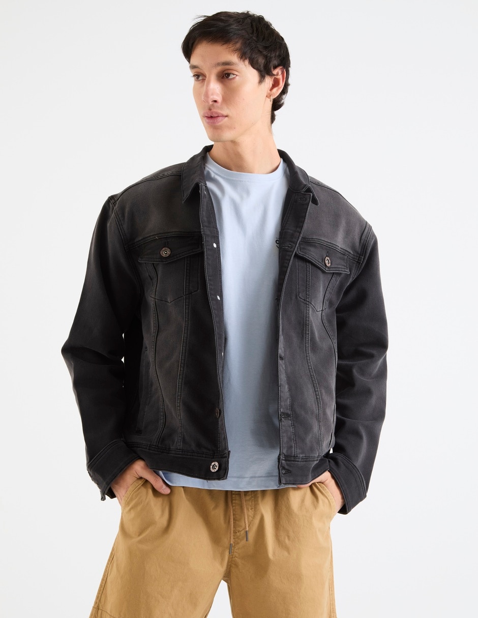 Chamarra casual con bolsillos para hombre Chamarra casual con bolsillos para hombre
