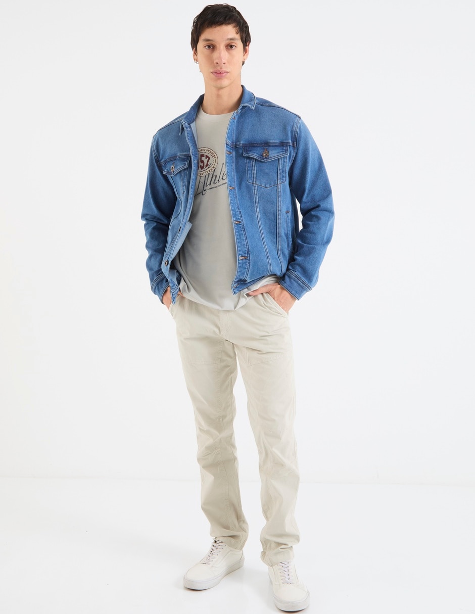 Chamarra casual That's it de mezclilla con bolsillos para hombre