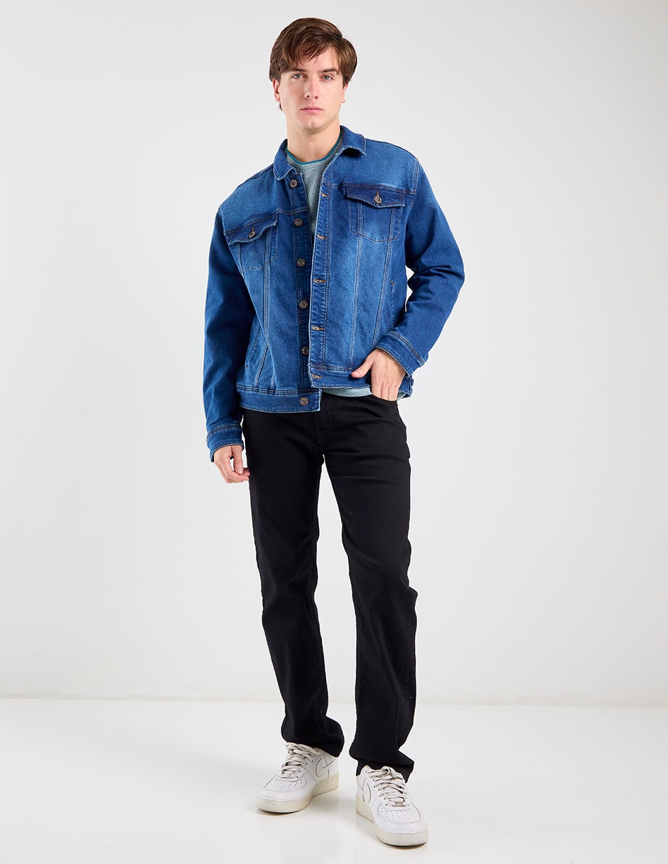 Chamarra casual con bolsillos para hombre 4