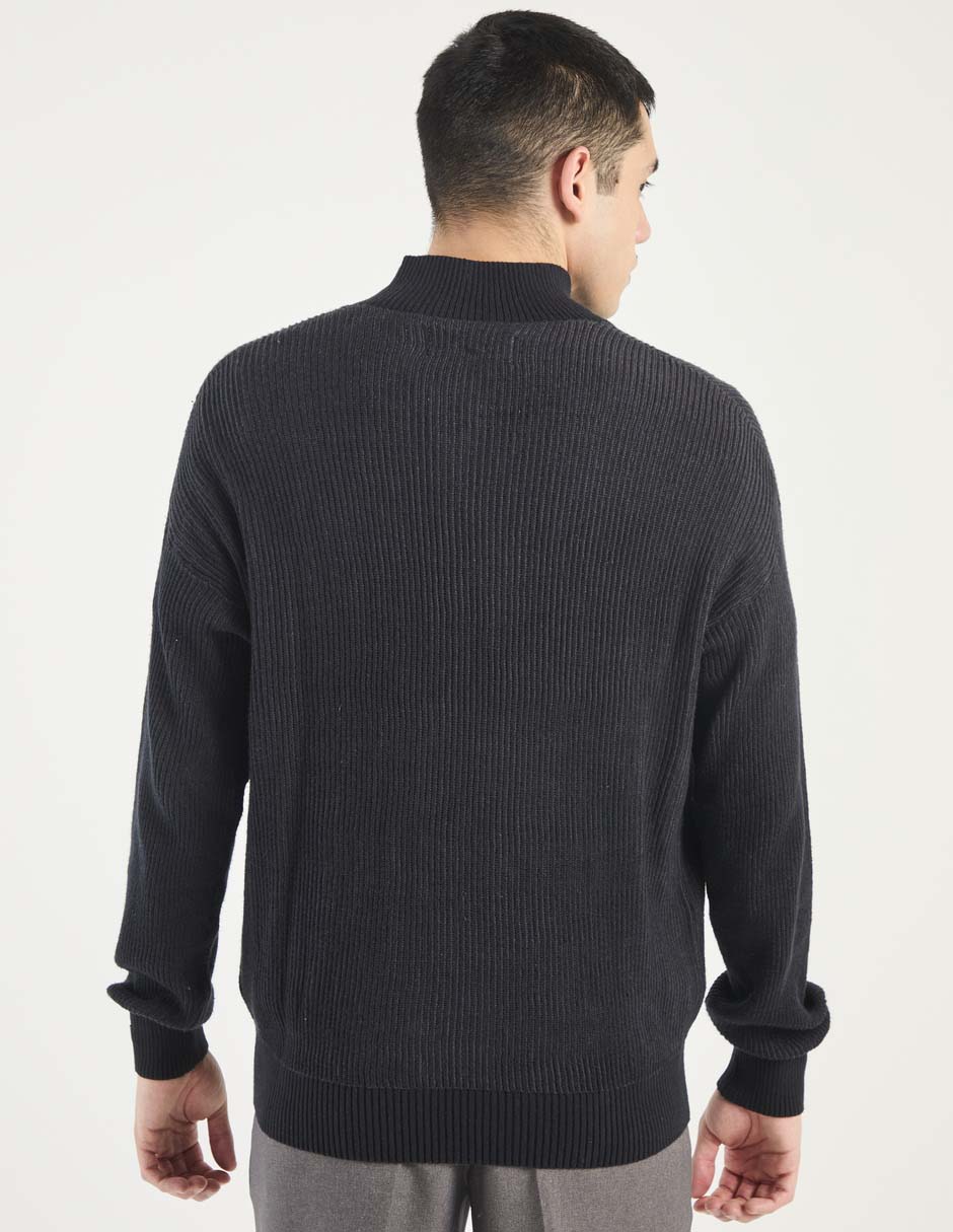 Suéter cuello con cierre para hombre 4