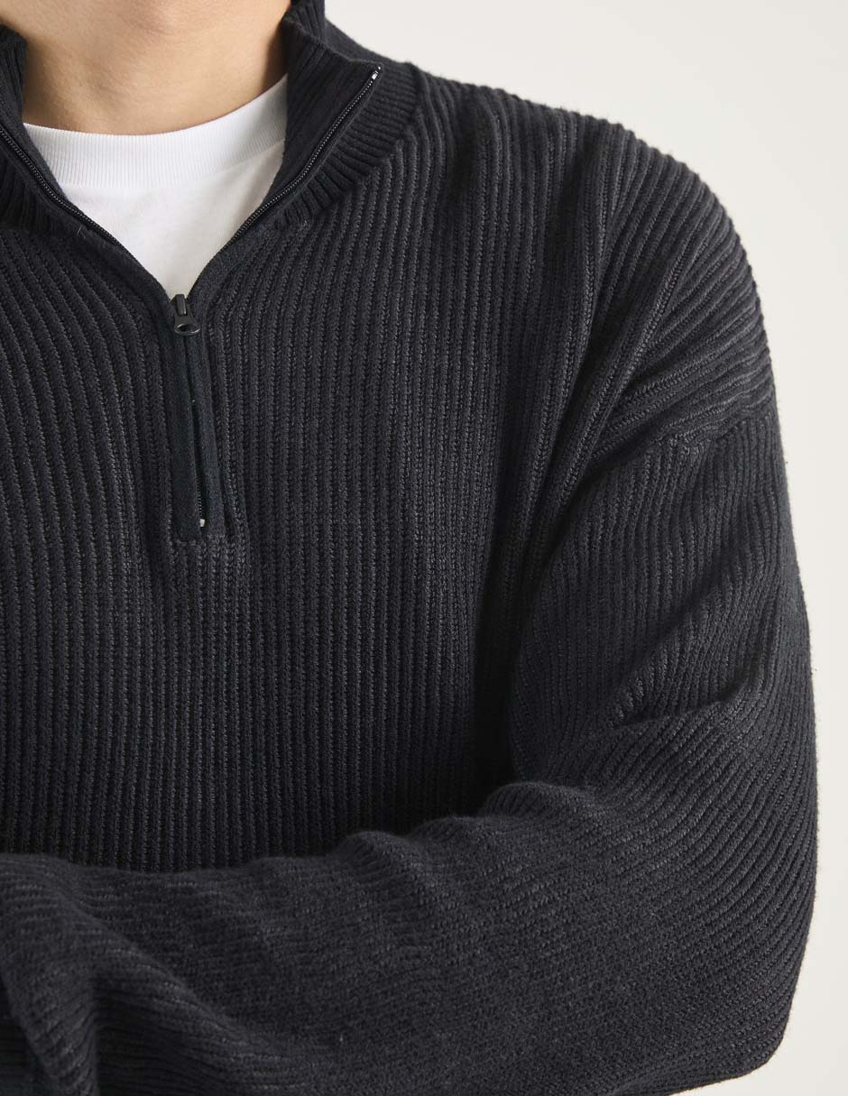 Suéter cuello con cierre para hombre 2