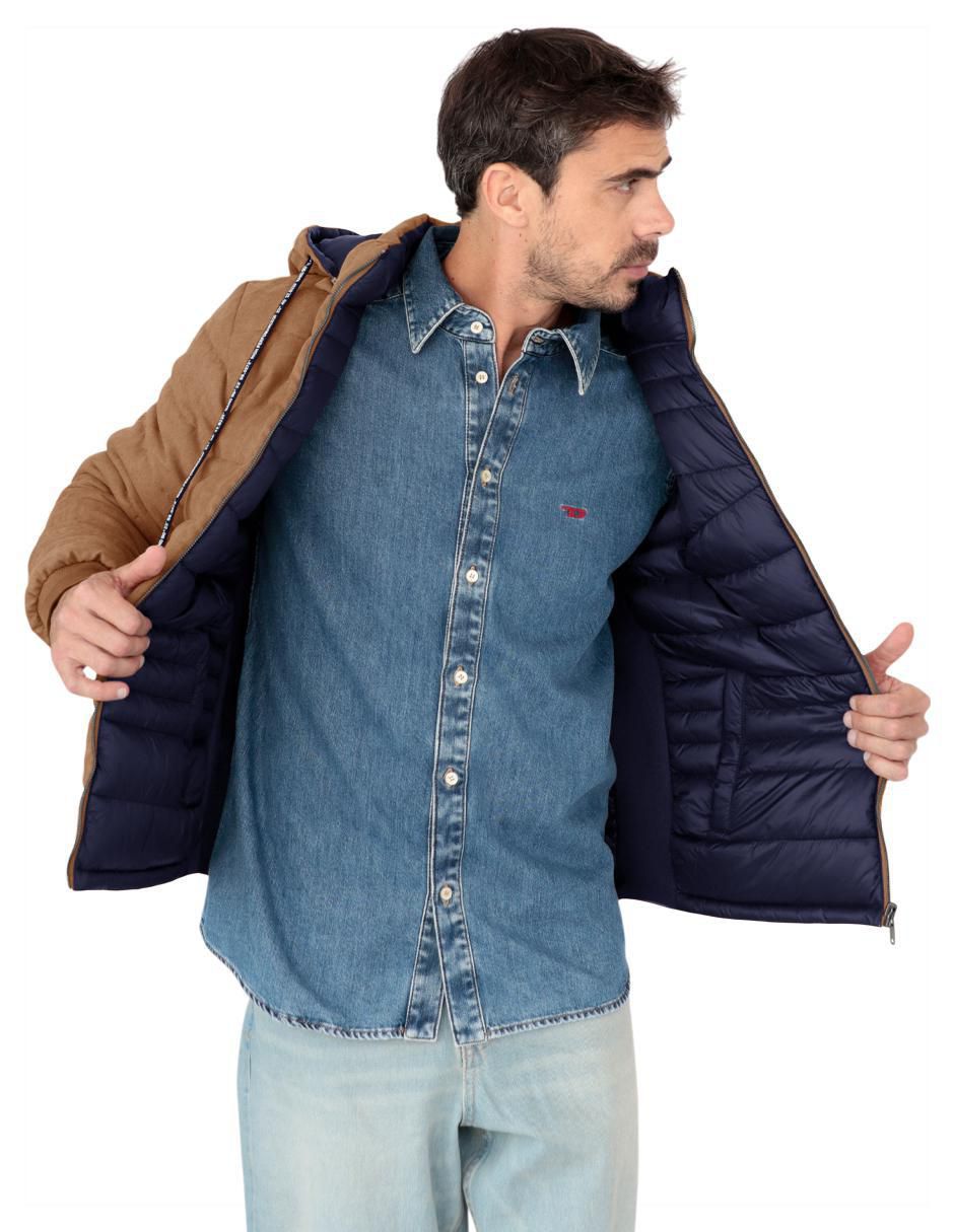 Chamarra capitonada Roosevelt reversible para hombre