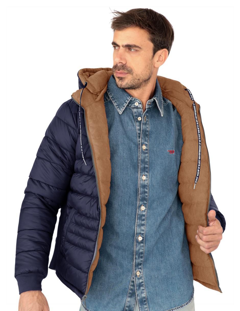Chamarra capitonada Roosevelt reversible para hombre