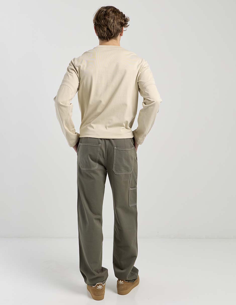 Pantalón casual jogger straight de algodón para hombre 2