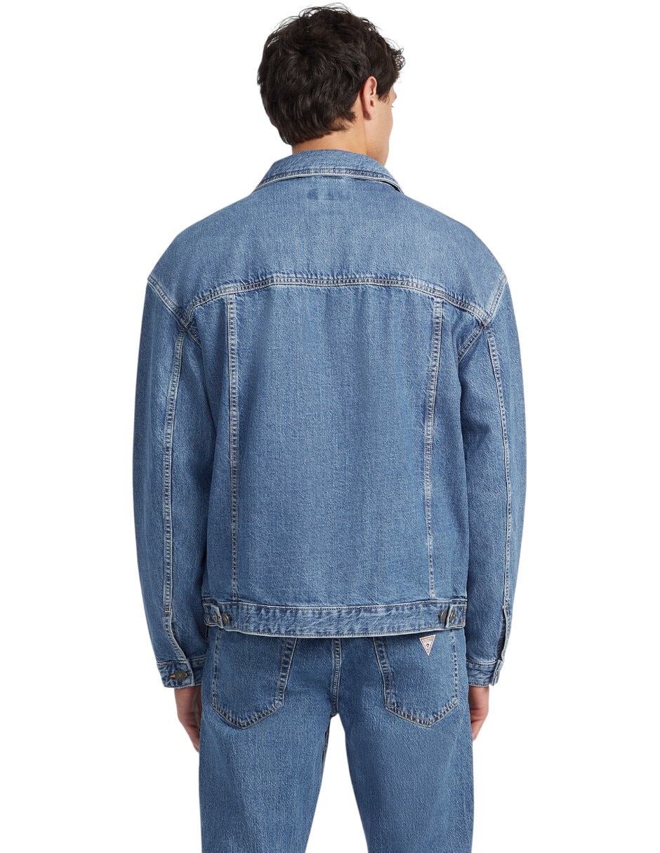Chamarra denim con bolsillos para hombre 6