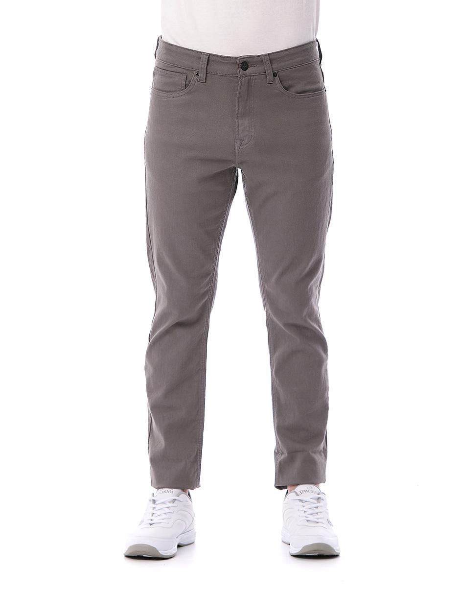 Pantalón regular de gabardina para hombre