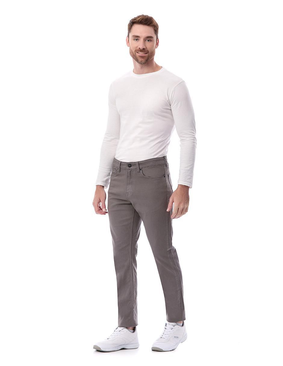 Pantalón regular de gabardina para hombre 3