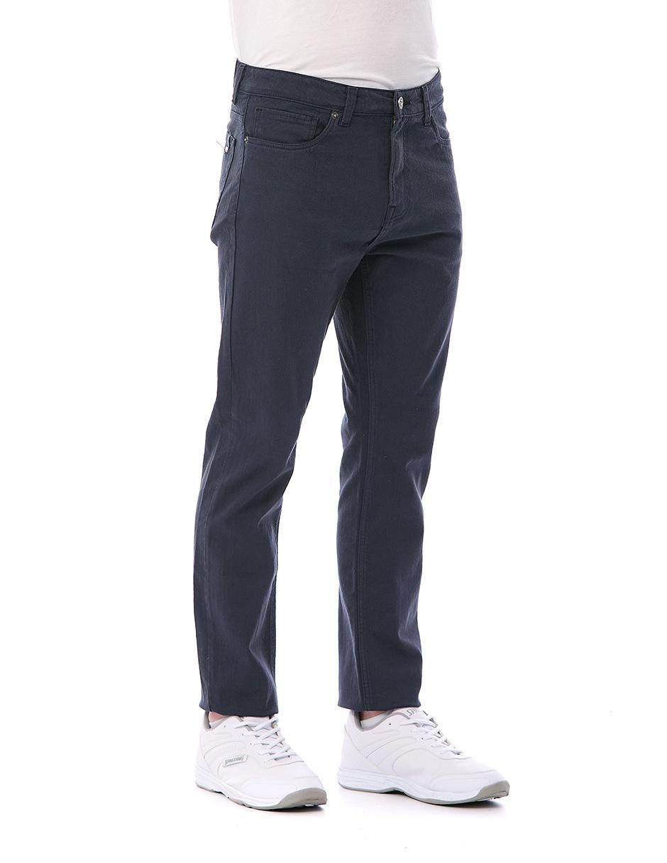 Pantalón regular de gabardina para hombre 4