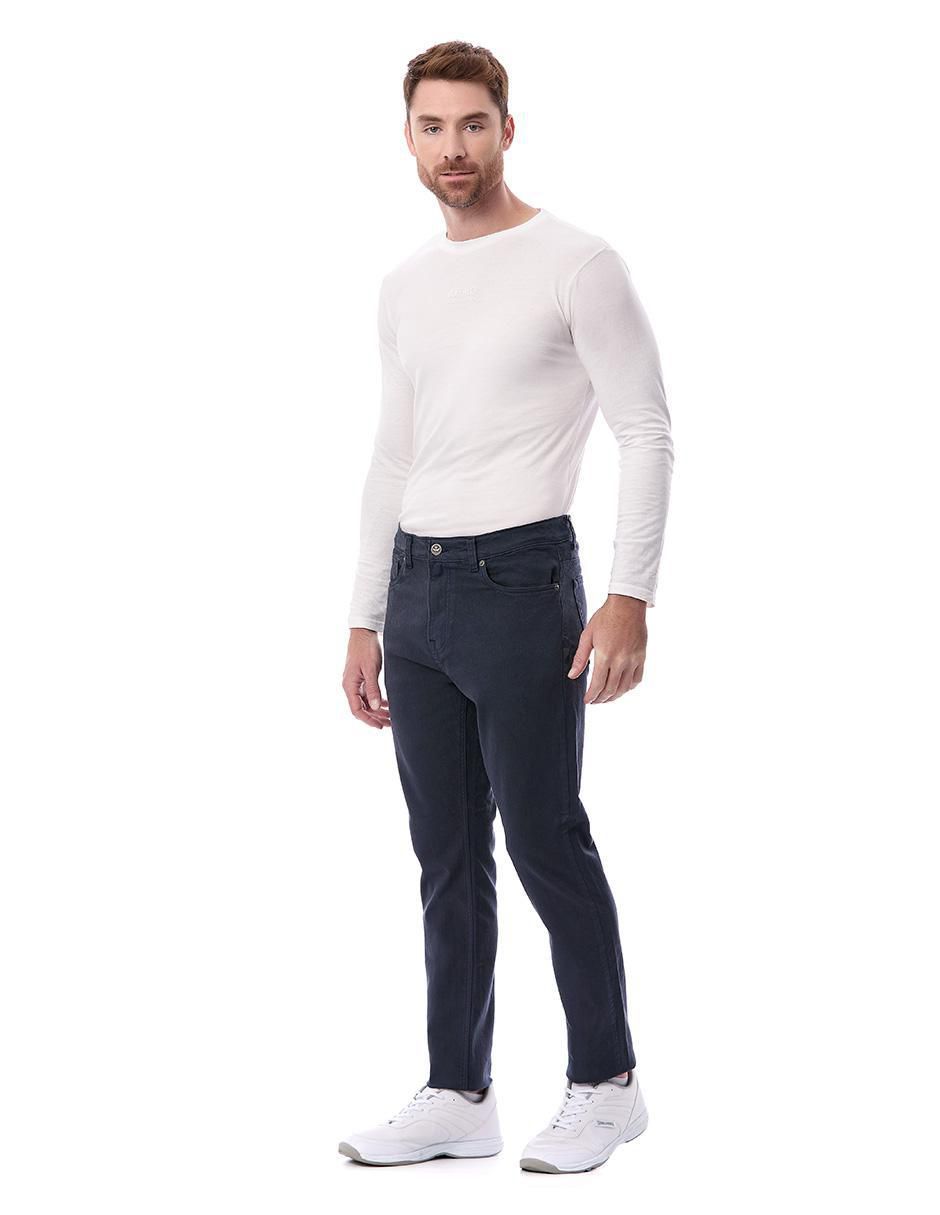 Pantalón regular de gabardina para hombre 2