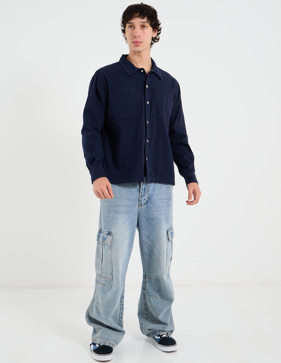 Camisa casual de algodón manga larga para hombre 5