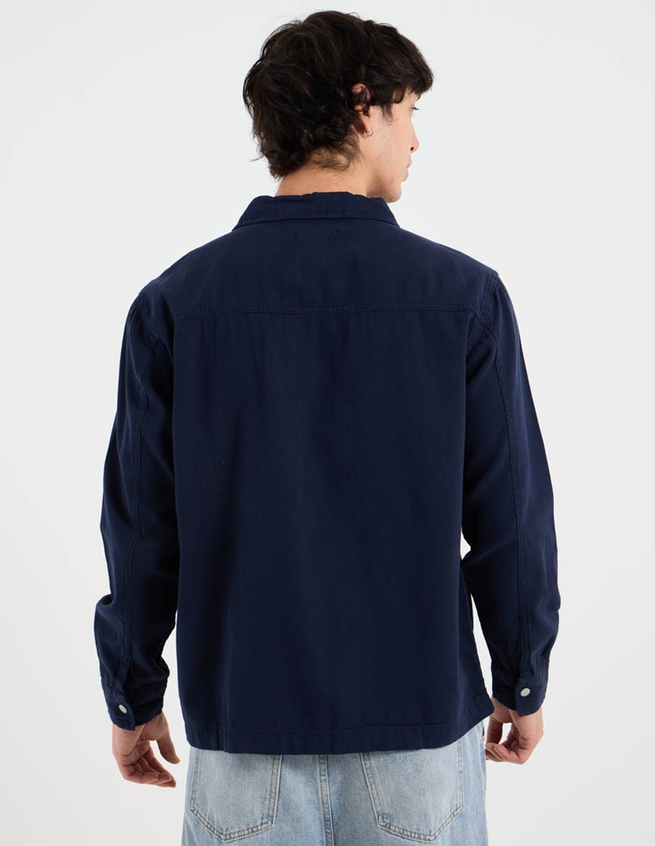 Camisa casual de algodón manga larga para hombre