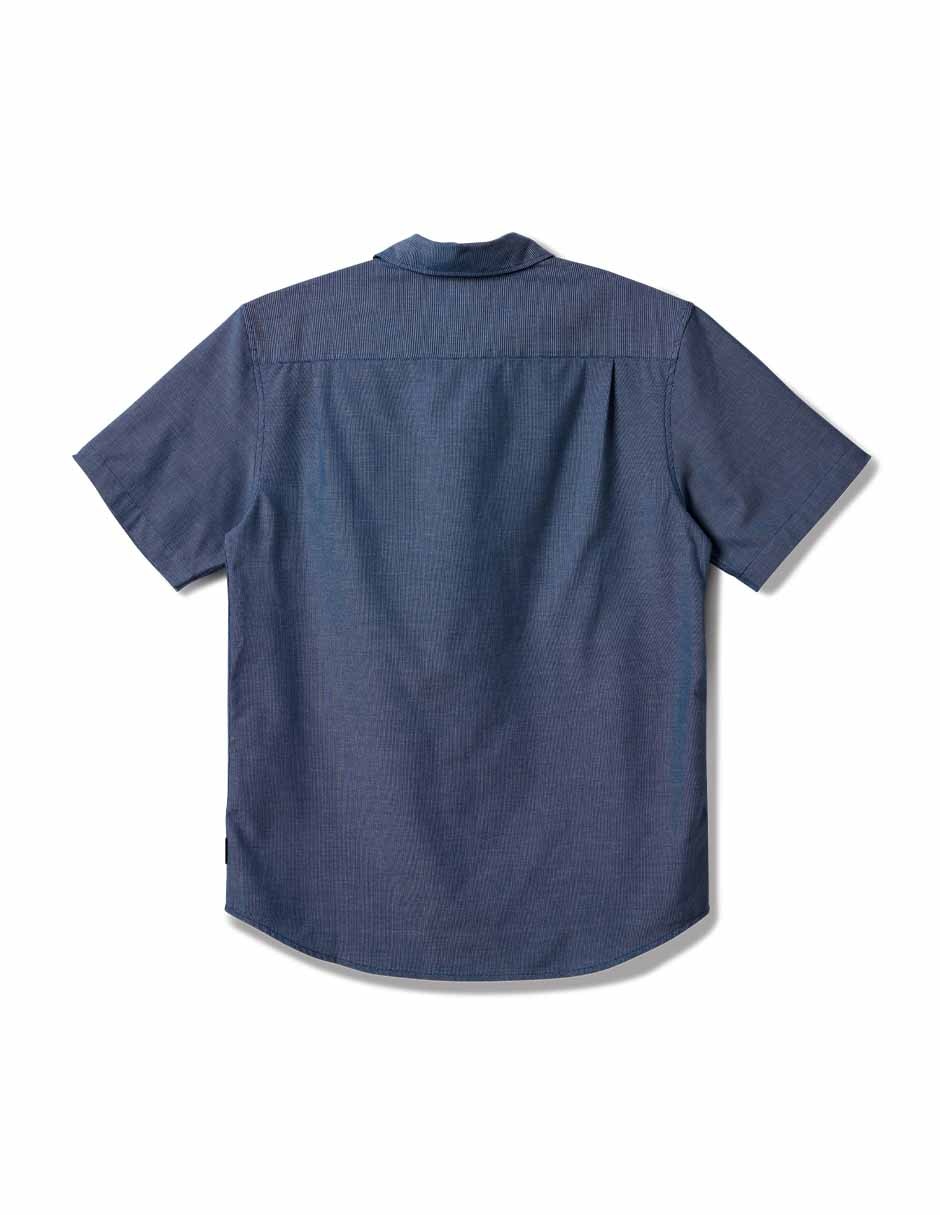 Camisa/sobrecamisa casual de mezcla de materiales manga corta para hombre 3