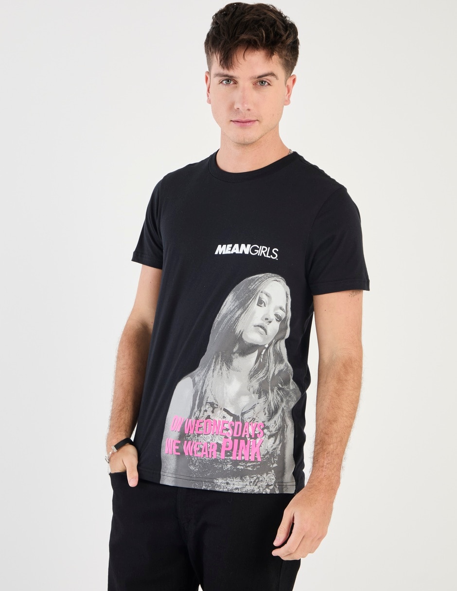 Playera chicas pesadas cuello redondo para hombre 1