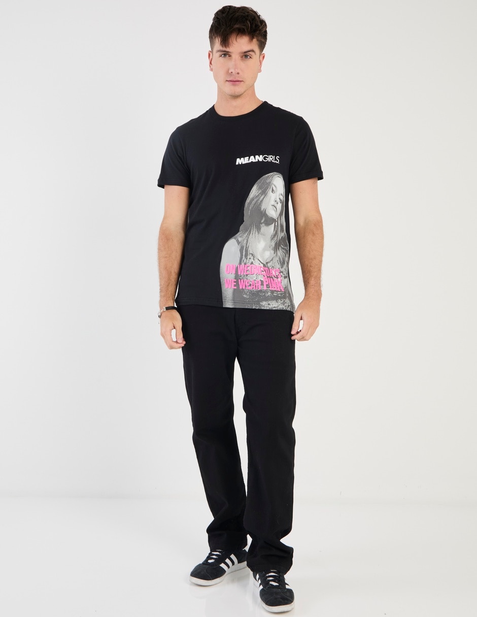 Playera chicas pesadas cuello redondo para hombre 6