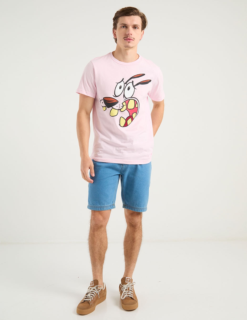 Playera Coraje el perro cobarde cuello redondo para hombre 7