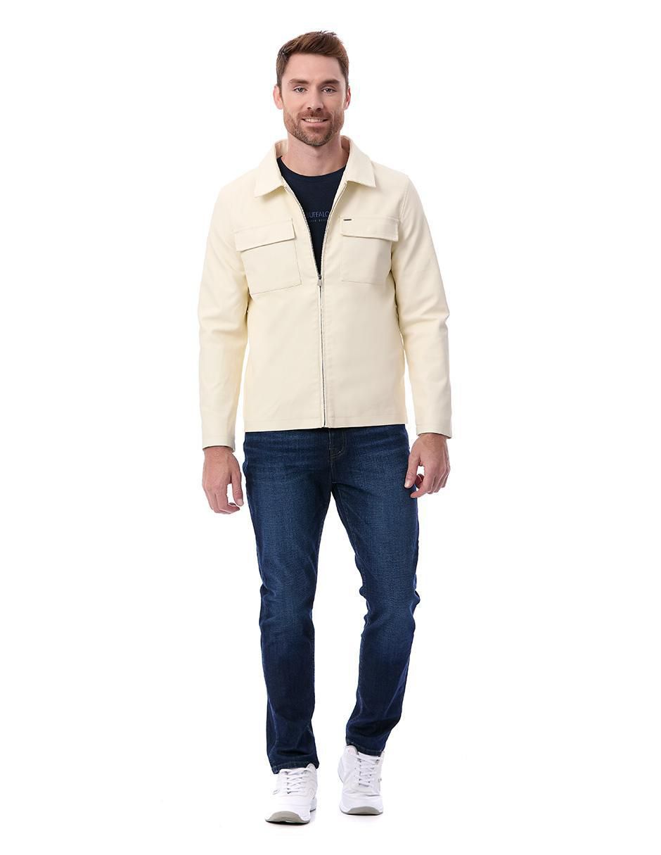 Chamarra casual Buffalo Jeans David Bitton con bolsillos para hombre