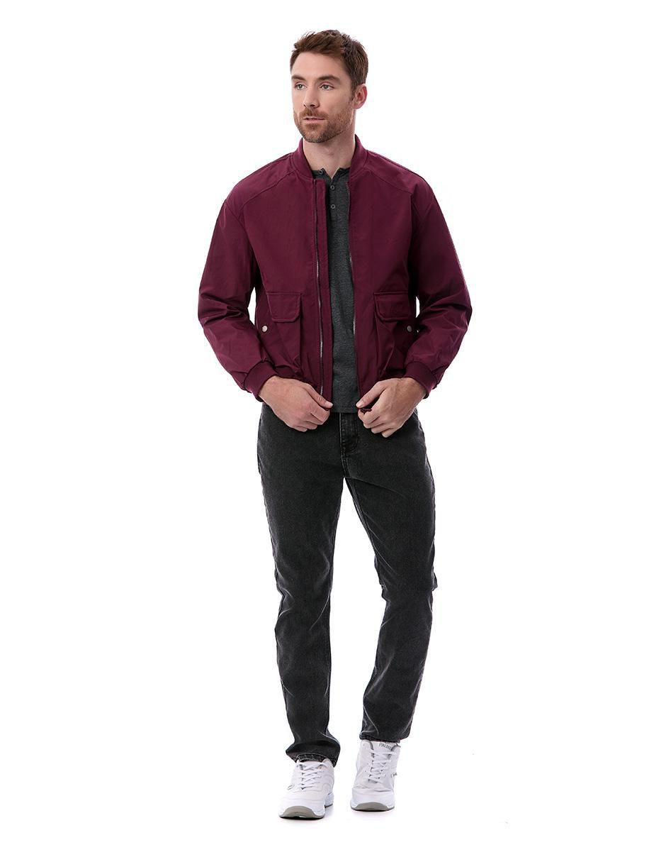 Chamarra bomber con bolsillos para hombre 5